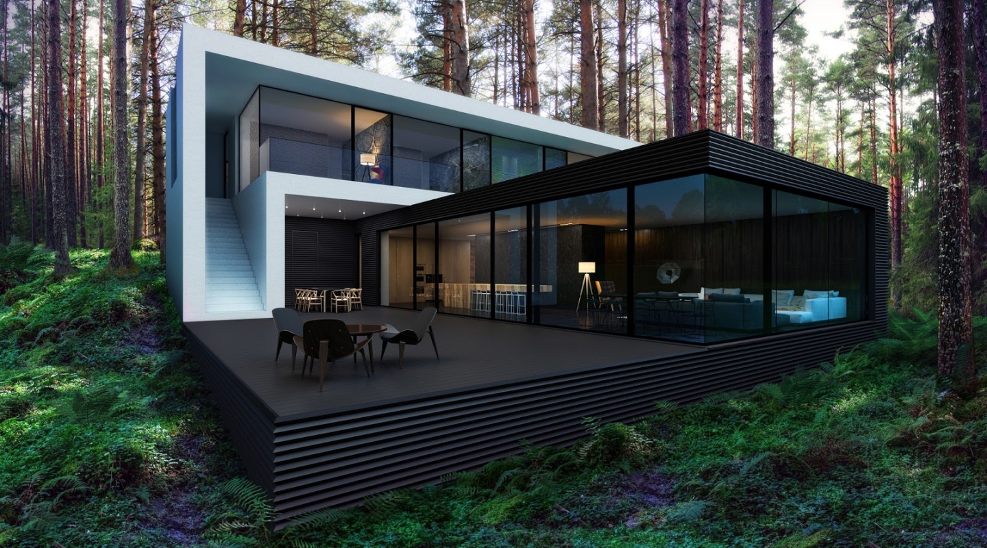 1 house in the woods by alexander zhidkov